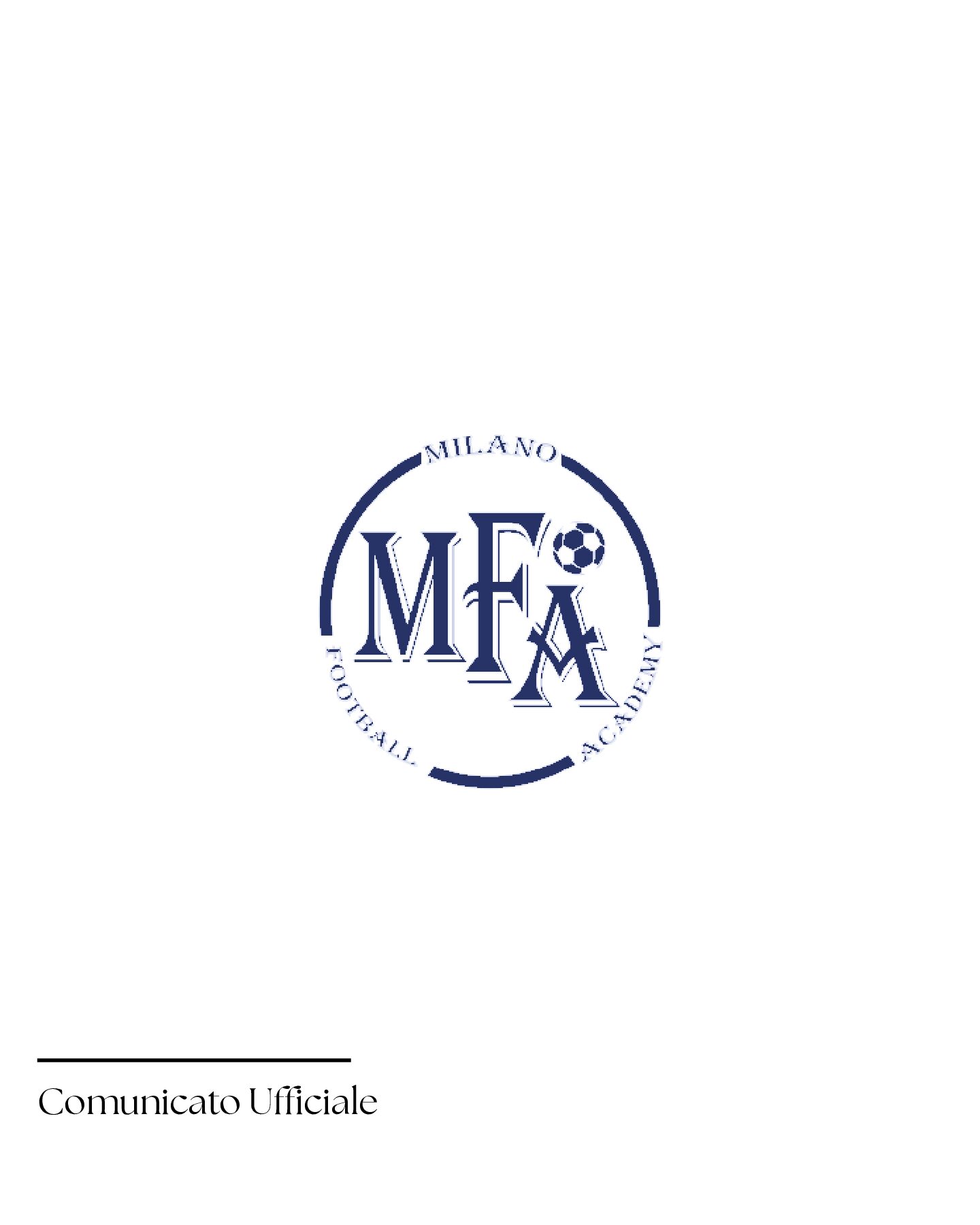 Comunicato ufficiale Milano football Academy